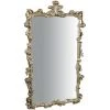 BISCOTTINI Miroir Mural à Accrocher En BOIS FINITIONS ARGENT EFFET VIEILLI L59XPR6XH98 CM FABRIQUÉ EN ITALIE -Miroir Soldes Boutique 18546430 1