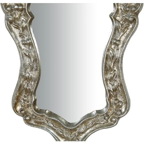 BISCOTTINI Miroir à La Main EN BOIS FINITIONS ARGENT FABRIQUÉ EN ITALIE 6 BISCOTTINI Miroir à La Main EN BOIS FINITIONS ARGENT FABRIQUÉ EN ITALIE – Image 4