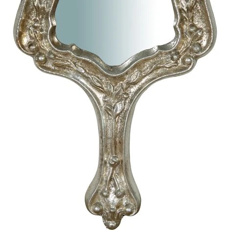 BISCOTTINI Miroir à La Main EN BOIS FINITIONS ARGENT FABRIQUÉ EN ITALIE 7 BISCOTTINI Miroir à La Main EN BOIS FINITIONS ARGENT FABRIQUÉ EN ITALIE – Image 5