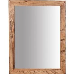 BISCOTTINI Miroir Mural à Accrocher En Bois Massif De Tilleul Finition Blanche Antique Made In Italy -Miroir Soldes Boutique 18546434 2