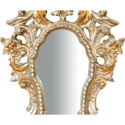 BISCOTTINI Miroir Mural à Accrocher En BOIS EN FINITION ARGENT ET OR MADE IN ITALY -Miroir Soldes Boutique 18546632 4