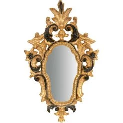 BISCOTTINI Miroir Mural à Accrocher En BOIS EN FINITION OR ET NOIR MADE IN ITALY -Miroir Soldes Boutique 18546636 2