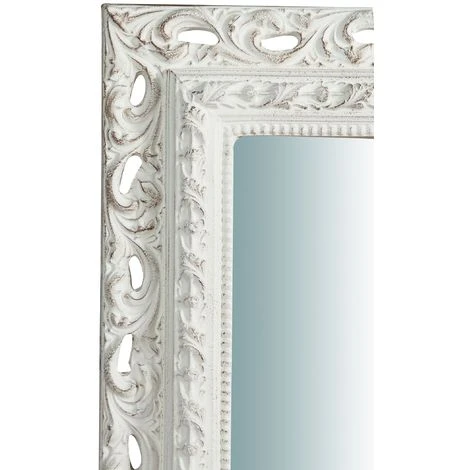 BISCOTTINI Miroir Mural à Accrocher En Bois Affichage Verticale/horizontale Finition Blanche Vieillie Aux Dimensions RETTANGOLARE Made I 6 BISCOTTINI Miroir Mural à Accrocher En Bois Affichage Verticale/horizontale Finition Blanche Vieillie Aux Dimensions RETTANGOLARE Made I – Image 4