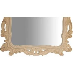 BISCOTTINI Miroir Mural à Accrocher EN BOIS EN FINITION BRUTE FABRIQUE EN ITALIE -Miroir Soldes Boutique 18547105 5