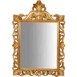 BISCOTTINI Miroir Mural à Accrocher EN BOIS EN FINITION DORÉE FABRIQUE EN ITALIE -Miroir Soldes Boutique 18547195 2