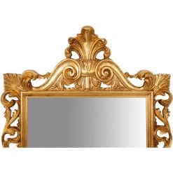 BISCOTTINI Miroir Mural à Accrocher EN BOIS EN FINITION DORÉE FABRIQUE EN ITALIE -Miroir Soldes Boutique 18547195 3