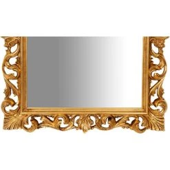 BISCOTTINI Miroir Mural à Accrocher EN BOIS EN FINITION DORÉE FABRIQUE EN ITALIE -Miroir Soldes Boutique 18547195 5