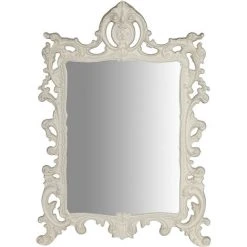BISCOTTINI Miroir Mural à Accrocher BLANC ANTIQUE EN BOIS FABRIQUÉ EN ITALIE -Miroir Soldes Boutique 18547198 2