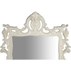BISCOTTINI Miroir Mural à Accrocher BLANC ANTIQUE EN BOIS FABRIQUÉ EN ITALIE -Miroir Soldes Boutique 18547198 3