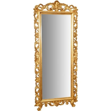 BISCOTTINI Miroir Mural à Accrocher EN BOIS EN FINITION DORÉE FABRIQUE EN ITALIE 3 BISCOTTINI Miroir Mural à Accrocher EN BOIS EN FINITION DORÉE FABRIQUE EN ITALIE