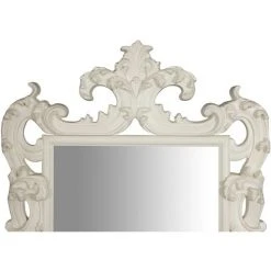 BISCOTTINI Miroir Mural à Accrocher BLANC ANTIQUE EN BOIS FABRIQUÉ EN ITALIE -Miroir Soldes Boutique 18547232 3