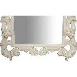 BISCOTTINI Miroir Mural à Accrocher BLANC ANTIQUE EN BOIS FABRIQUÉ EN ITALIE -Miroir Soldes Boutique 18547232 5