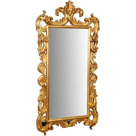 BISCOTTINI Miroir Mural à Accrocher En BoisFINITION FEUILLE D'OR FABRIQUÉE EN ITALIE 3 BISCOTTINI Miroir Mural à Accrocher En BoisFINITION FEUILLE D'OR FABRIQUÉE EN ITALIE