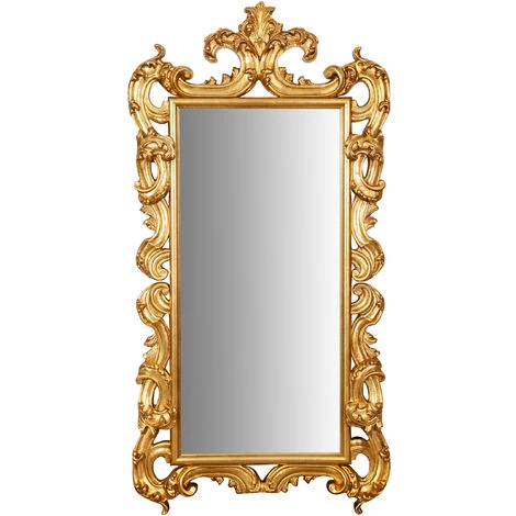 BISCOTTINI Miroir Mural à Accrocher En BoisFINITION FEUILLE D'OR FABRIQUÉE EN ITALIE 4 BISCOTTINI Miroir Mural à Accrocher En BoisFINITION FEUILLE D'OR FABRIQUÉE EN ITALIE – Image 2