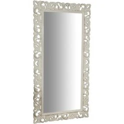 BISCOTTINI Miroir Mural à Accrocher BLANC ANTIQUE EN BOIS FABRIQUÉ EN ITALIE