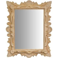 BISCOTTINI Miroir Mural à Accrocher EN BOIS EN FINITION BRUTE FABRIQUE EN ITALIE -Miroir Soldes Boutique 18548368 2