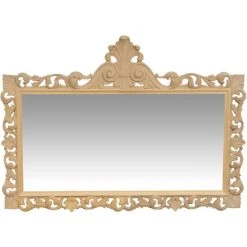 BISCOTTINI Miroir Mural à Accrocher EN BOIS EN FINITION BRUTE FABRIQUE EN ITALIE -Miroir Soldes Boutique 18548372 2