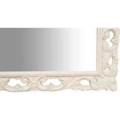 BISCOTTINI Miroir Mural à Accrocher En BOIS BLANC ANTIQUE FABRIQUÉ EN ITALIE -Miroir Soldes Boutique 18548634 5