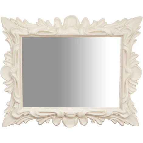 BISCOTTINI Miroir Mural à Accrocher En BOIS BLANC ANTIQUE FABRIQUÉ EN ITALIE 4 BISCOTTINI Miroir Mural à Accrocher En BOIS BLANC ANTIQUE FABRIQUÉ EN ITALIE – Image 2