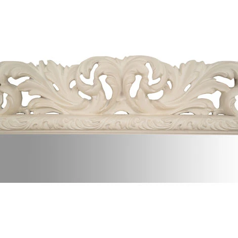 BISCOTTINI Miroir Mural à Accrocher En BOIS BLANC ANTIQUE FABRIQUÉ EN ITALIE 5 BISCOTTINI Miroir Mural à Accrocher En BOIS BLANC ANTIQUE FABRIQUÉ EN ITALIE – Image 3