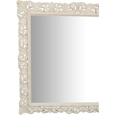 BISCOTTINI Miroir Mural à Accrocher En BOIS BLANC ANTIQUE FABRIQUÉ EN ITALIE 7 BISCOTTINI Miroir Mural à Accrocher En BOIS BLANC ANTIQUE FABRIQUÉ EN ITALIE – Image 5