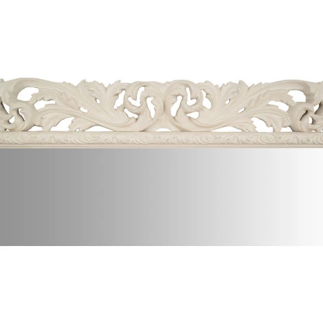 BISCOTTINI Miroir Mural à Accrocher En BOIS BLANC ANTIQUE FABRIQUÉ EN ITALIE 5 BISCOTTINI Miroir Mural à Accrocher En BOIS BLANC ANTIQUE FABRIQUÉ EN ITALIE – Image 3
