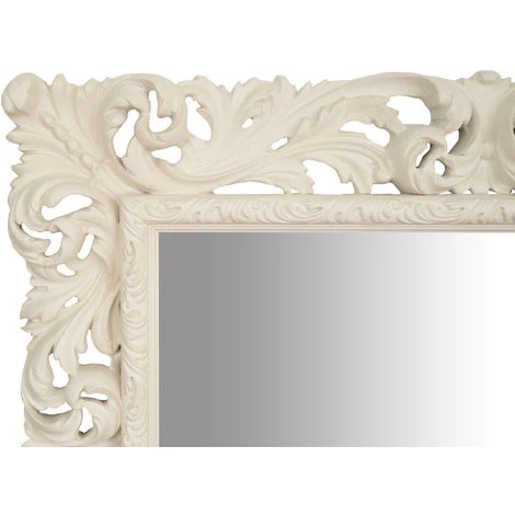 BISCOTTINI Miroir Mural à Accrocher En BOIS BLANC ANTIQUE FABRIQUÉ EN ITALIE 6 BISCOTTINI Miroir Mural à Accrocher En BOIS BLANC ANTIQUE FABRIQUÉ EN ITALIE – Image 4