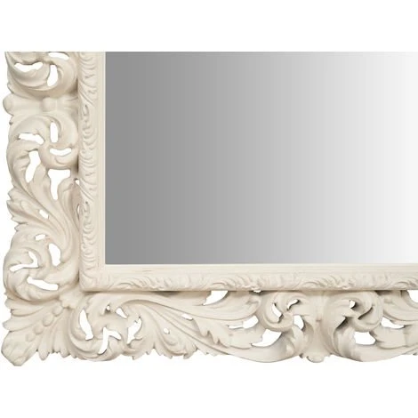 BISCOTTINI Miroir Mural à Accrocher En BOIS BLANC ANTIQUE FABRIQUÉ EN ITALIE 7 BISCOTTINI Miroir Mural à Accrocher En BOIS BLANC ANTIQUE FABRIQUÉ EN ITALIE – Image 5