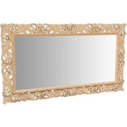 BISCOTTINI Miroir Mural à Accrocher EN BOIS EN FINITION BRUTE FABRIQUE EN ITALIE