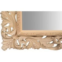 BISCOTTINI Miroir Mural à Accrocher EN BOIS EN FINITION BRUTE FABRIQUE EN ITALIE -Miroir Soldes Boutique 18548672 4