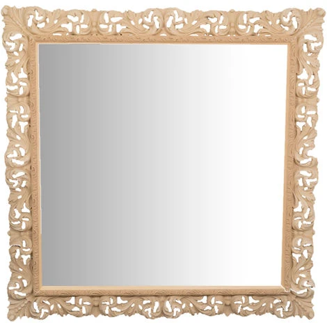 BISCOTTINI Miroir Mural à Accrocher EN BOIS EN FINITION BRUTE FABRIQUE EN ITALIE 4 BISCOTTINI Miroir Mural à Accrocher EN BOIS EN FINITION BRUTE FABRIQUE EN ITALIE – Image 2