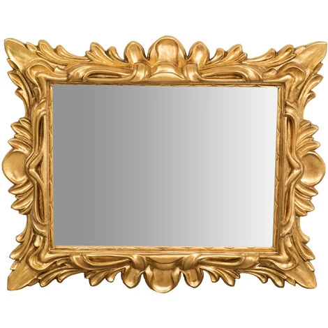 BISCOTTINI Miroir Mural à Accrocher En BOIS DORÉ À LA FEUILLE D'OR ANTIQUE FABRIQUÉ EN ITALIE 4 BISCOTTINI Miroir Mural à Accrocher En BOIS DORÉ À LA FEUILLE D'OR ANTIQUE FABRIQUÉ EN ITALIE – Image 2