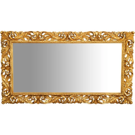 BISCOTTINI Miroir Mural à Accrocher En BOIS DORÉ À LA FEUILLE D'OR ANTIQUE FABRIQUÉ EN ITALIE 4 BISCOTTINI Miroir Mural à Accrocher En BOIS DORÉ À LA FEUILLE D'OR ANTIQUE FABRIQUÉ EN ITALIE – Image 2