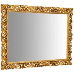 BISCOTTINI Miroir Mural à Accrocher En BOIS DORÉ À LA FEUILLE D'OR ANTIQUE FABRIQUÉ EN ITALIE