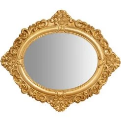 BISCOTTINI Miroir Mural à Accrocher Suspendu En Bois Ancien Fini à La Feuille D'or 9 BISCOTTINI Miroir Mural à Accrocher Suspendu En Bois Ancien Fini à La Feuille D'or -Miroir Soldes Boutique 18548744 3