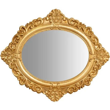 BISCOTTINI Miroir Mural à Accrocher Suspendu En Bois Ancien Fini à La Feuille D'or 5 BISCOTTINI Miroir Mural à Accrocher Suspendu En Bois Ancien Fini à La Feuille D'or – Image 3