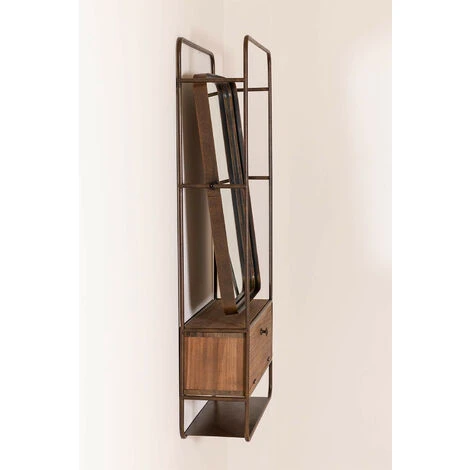 Miroir Mural Rectangulaire Avec Tiroir En Bois Et Métal (99x50 Cm) Oyan SKLUM Alliage De Fer - Bois - NATUREL 7 Miroir Mural Rectangulaire Avec Tiroir En Bois Et Métal (99x50 Cm) Oyan SKLUM Alliage De Fer - Bois - NATUREL – Image 5