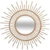 ATMOSPHERA Miroir Mural Rotin Scandi Universalis - Diam 76 - Marron -Miroir Soldes Boutique 18778118 1