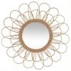 ATMOSPHERA Miroir Mural Rotin Scandi Fleur - Diam 56 - Marron 1 ATMOSPHERA Miroir Mural Rotin Scandi Fleur - Diam 56 - Marron -Miroir Soldes Boutique 18824630 1