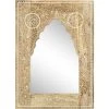 VidaXL Miroir Peint à La Main 40x55 Cm Bois De Manguier Solide - Brun -Miroir Soldes Boutique 18898977 1