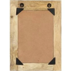 VidaXL Miroir Peint à La Main 40x55 Cm Bois De Manguier Solide - Brun -Miroir Soldes Boutique 18898977 3