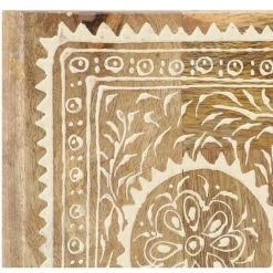 VidaXL Miroir Peint à La Main 40x55 Cm Bois De Manguier Solide - Brun -Miroir Soldes Boutique 18898977 4