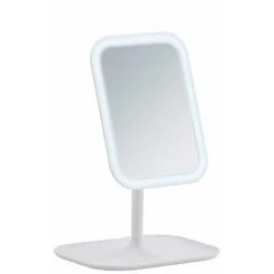 WENKO Miroir LED Maquillage Sur Pied, 13x18 Cm, Bertiolo