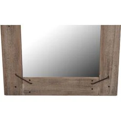 BISCOTTINI Miroir Mural à Accrocher En Bois Massif RUSTICO -Miroir Soldes Boutique 18969877 5