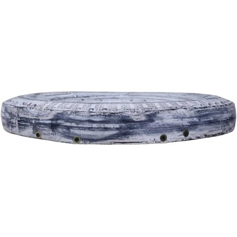 VidaXL Miroir Blanc 50 Cm Pneu En Caoutchouc Recyclé - Blanc 5 VidaXL Miroir Blanc 50 Cm Pneu En Caoutchouc Recyclé - Blanc – Image 3