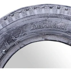 VidaXL Miroir Blanc 50 Cm Pneu En Caoutchouc Recyclé - Blanc 11 VidaXL Miroir Blanc 50 Cm Pneu En Caoutchouc Recyclé - Blanc -Miroir Soldes Boutique 19404568 5