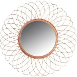 AUBRY GASPARD Miroir Rond En Métal Cuivré Rose - Rose