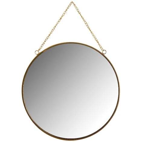 AUBRY GASPARD Miroir Rond En Métal Laqué Doré Rond Doré - Doré 3 AUBRY GASPARD Miroir Rond En Métal Laqué Doré Rond Doré - Doré