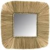 AUBRY GASPARD Miroir Carré En Jonc Naturel Beige - Beige -Miroir Soldes Boutique 19579575 1