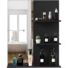 COSTWAY Miroir De Salle De Bain Avec 3 Etagères, Gain De Place Dans La Salle De Bain, Meuble De Rangement Ouvert Avec Miroir, Grand Miroir Rectangulaire Avec Etagères, Pour La Chambre, Salon Etc. -Miroir Soldes Boutique 20586715 1